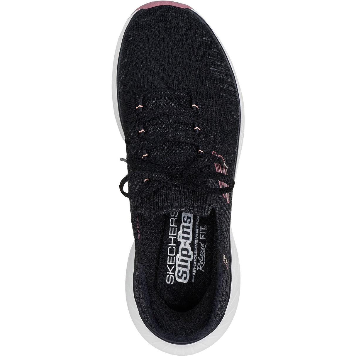 Skechers Womens Edgeride Impression Shoes Black/Pink