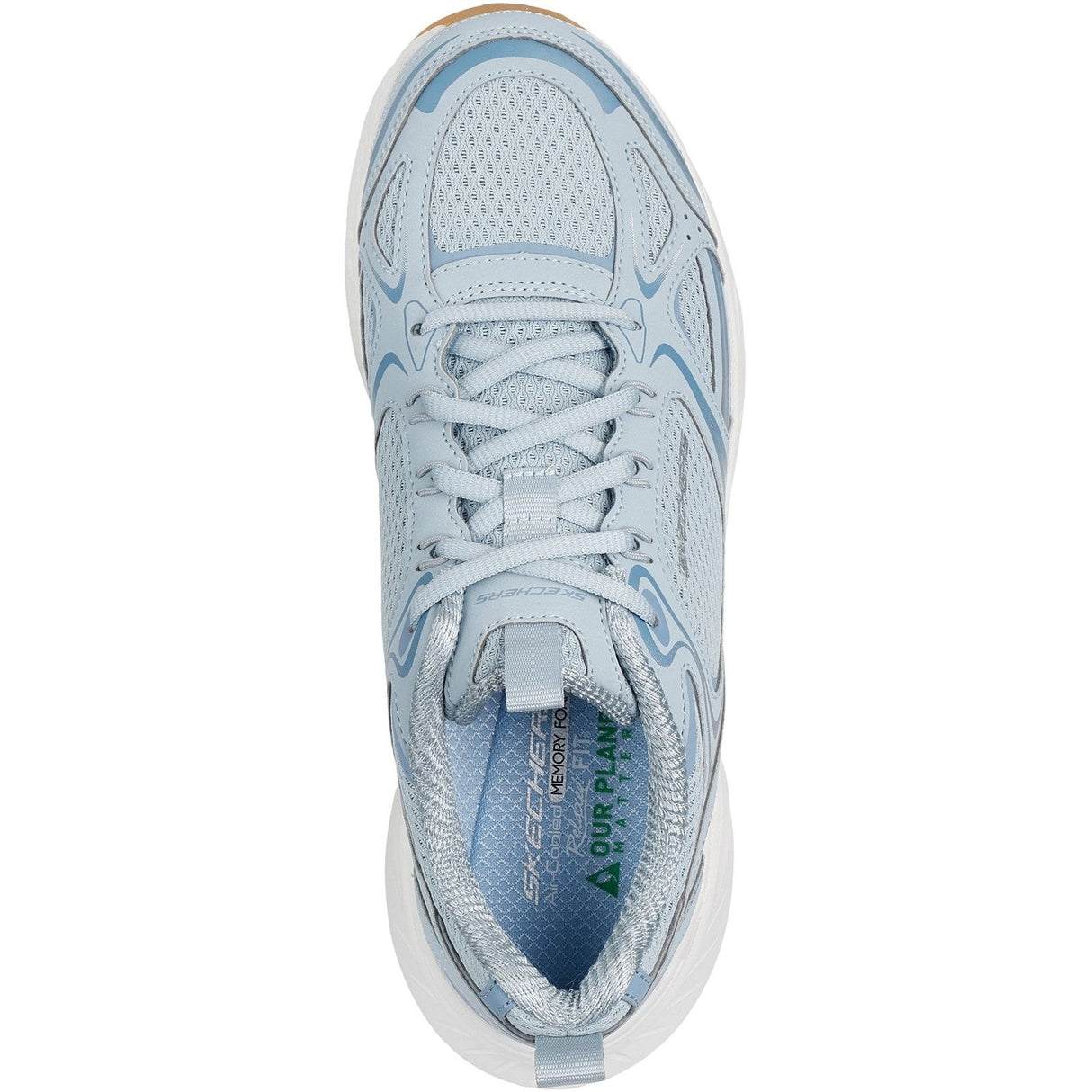 Skechers Womens Edgeride Silver Eclipse Trainers Blue