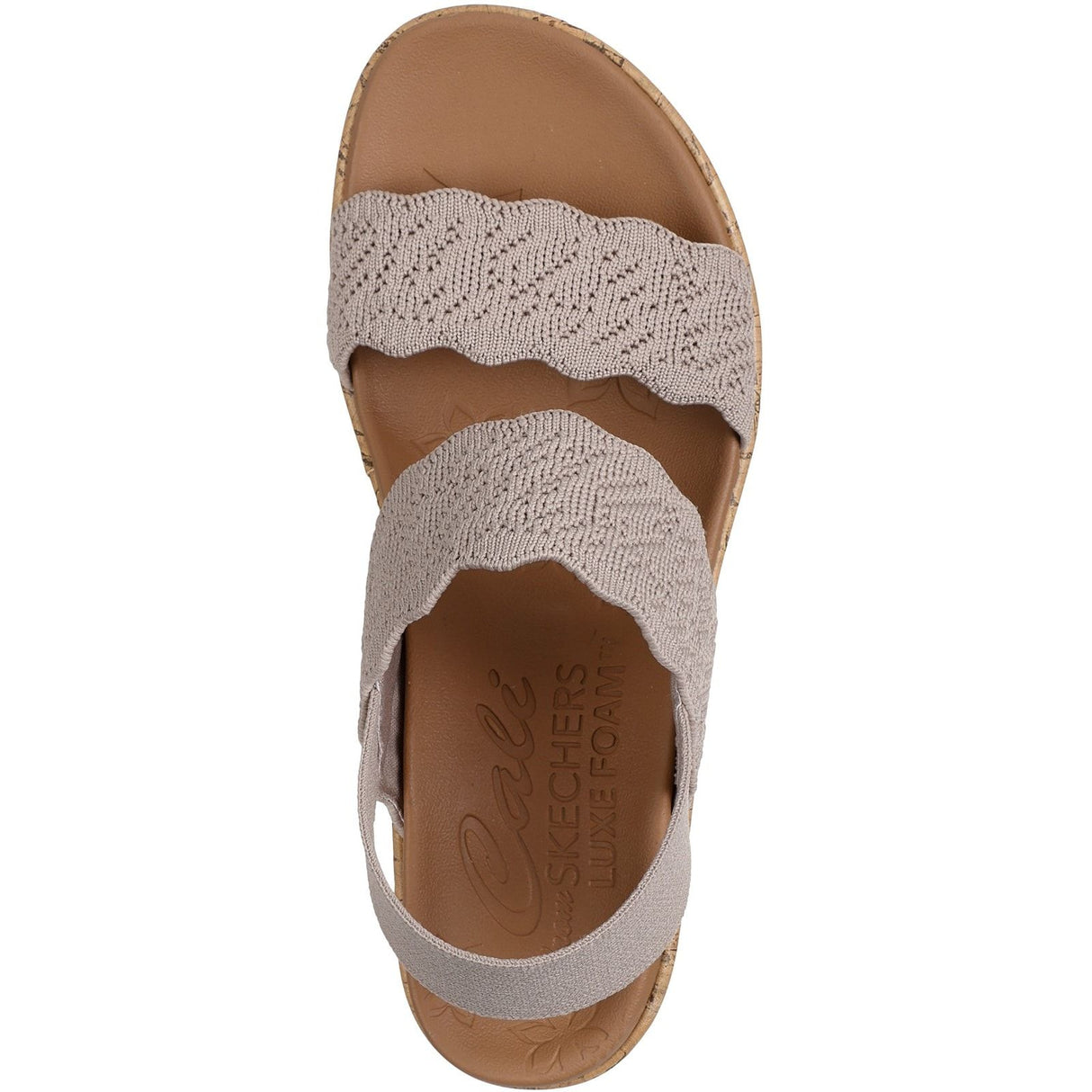 Skechers Womens Beverlee Timeless Touch Sandal Taupe
