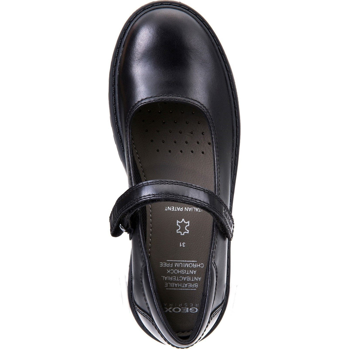 Geox Girls J Casey G. P Touch Fastening Shoe Black