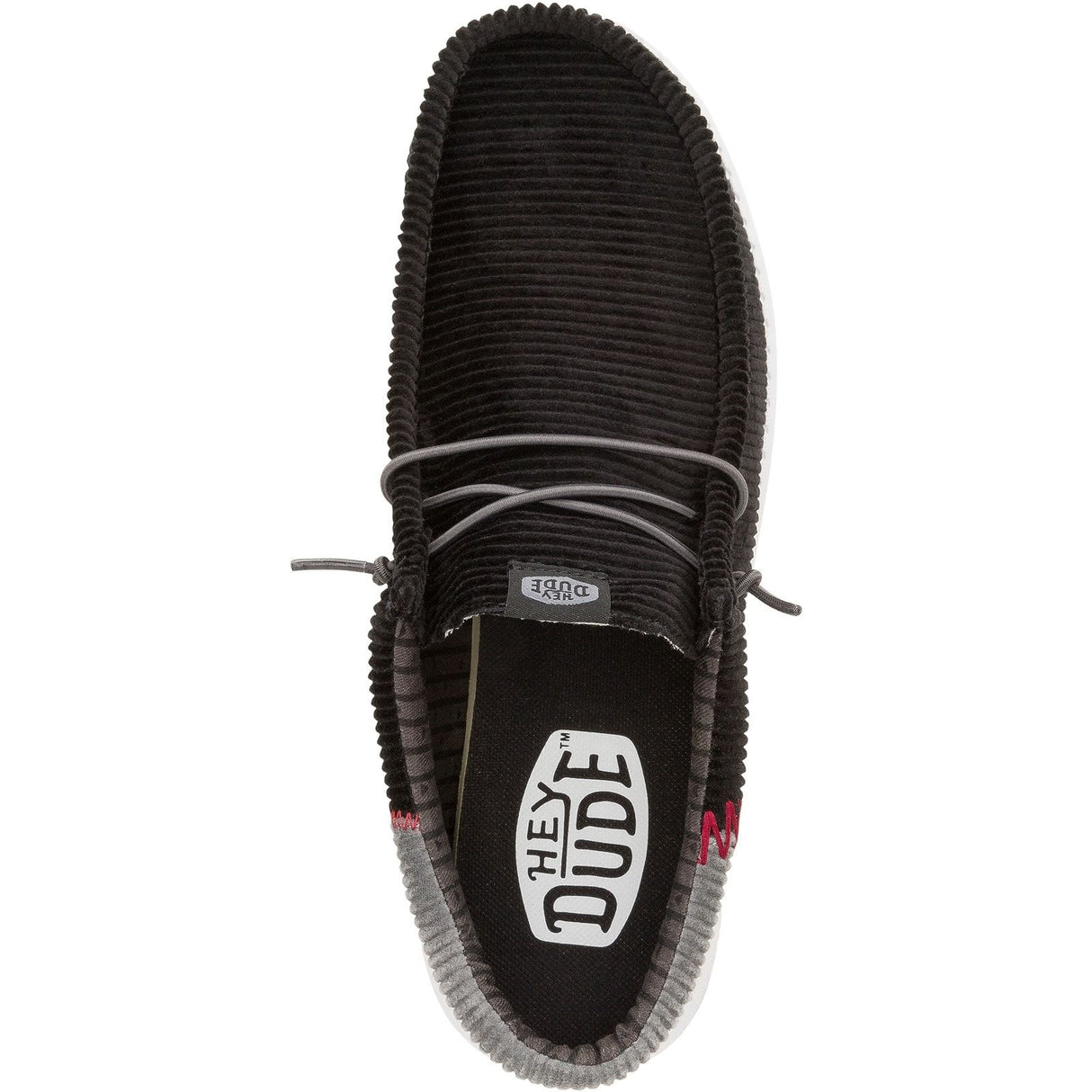 HEYDUDE Mens Wally Funk Corduroy Shoes Black