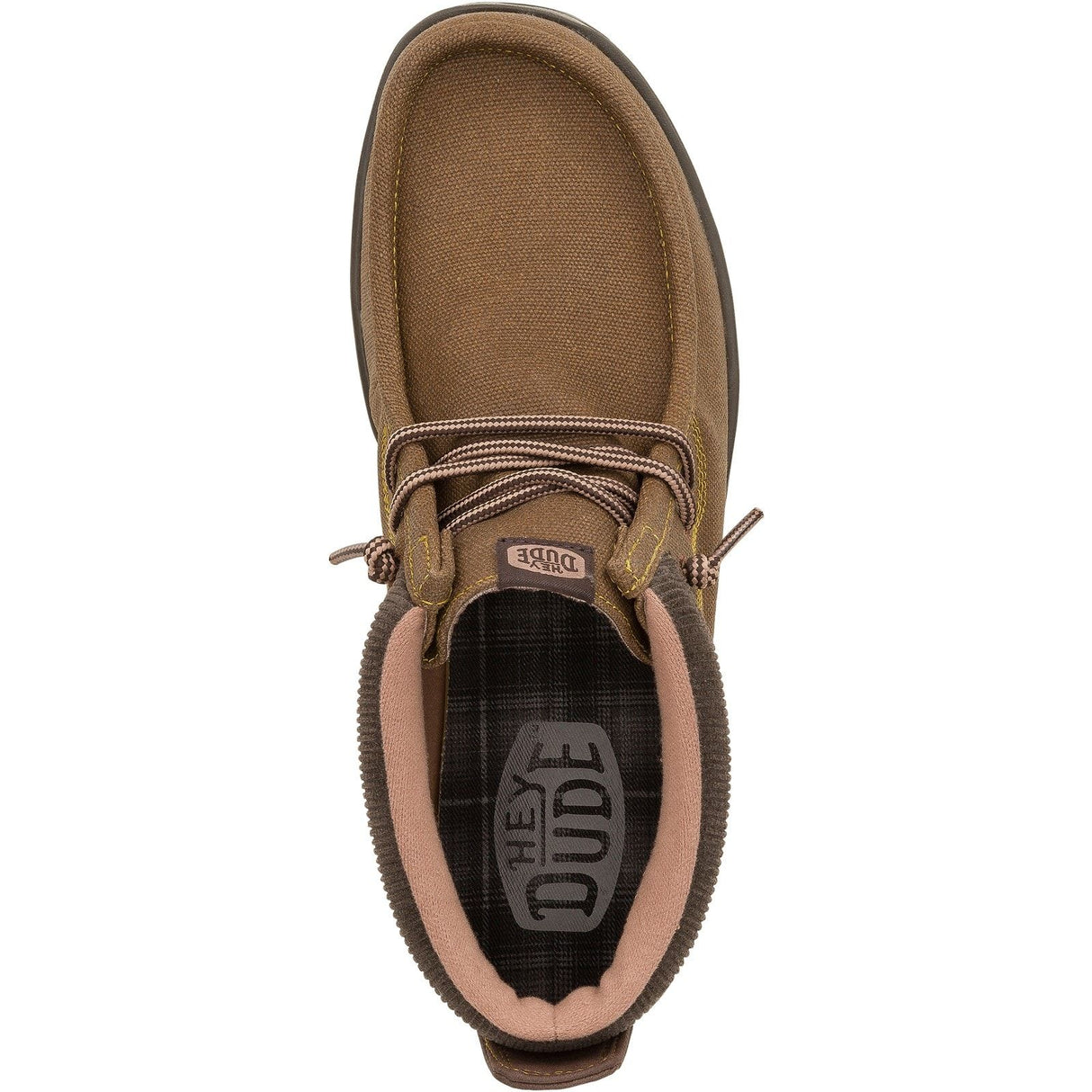 HEYDUDE Mens Wally Mid GripR Boots Dark Brown