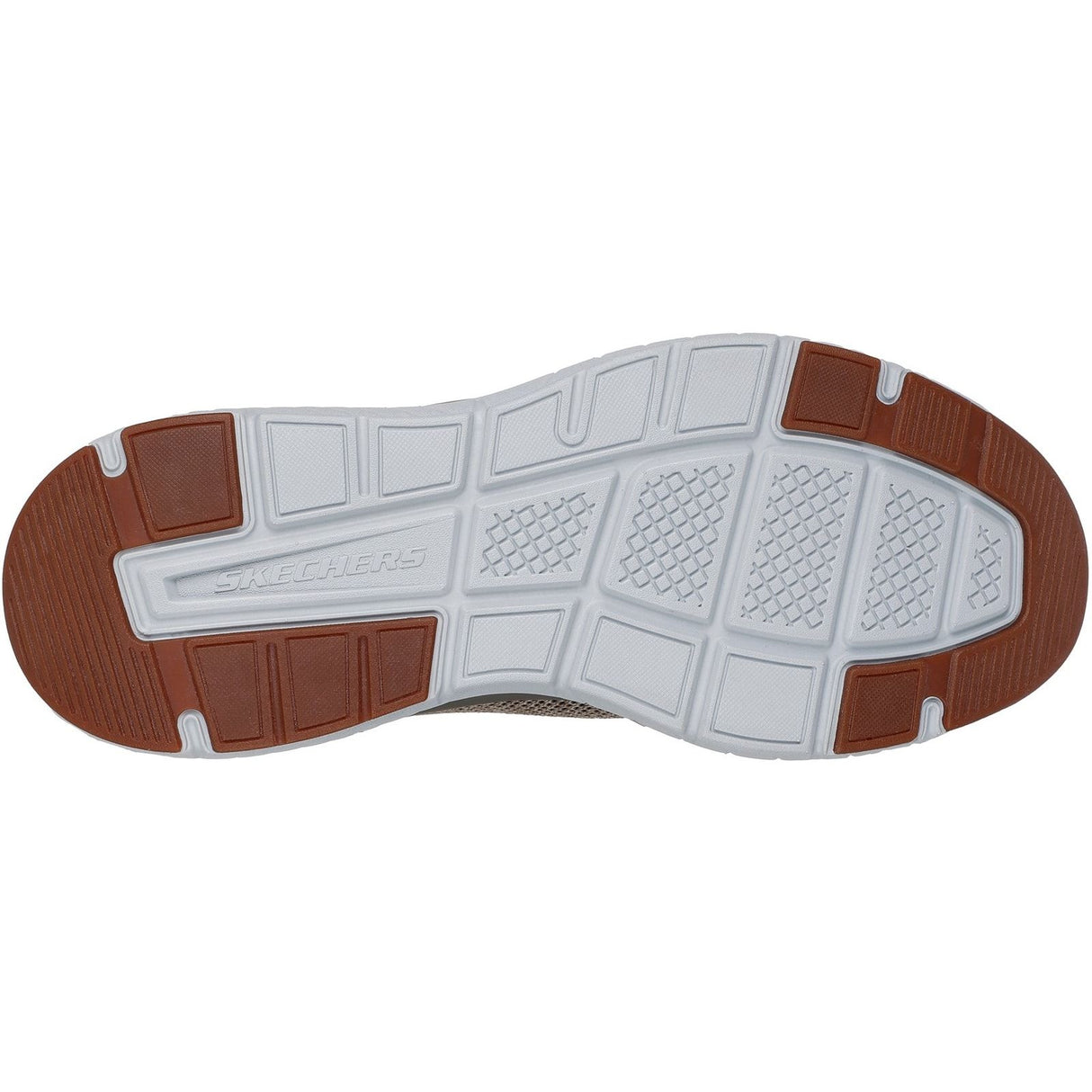 Skechers Mens Arch Fit Crosser Locke Trainer Taupe
