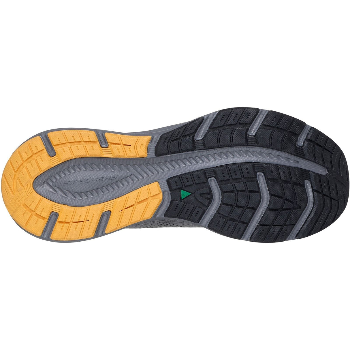 Skechers Mens Edgeride Trainer Charcoal/Yellow