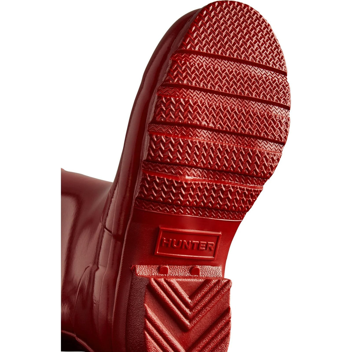 Hunter Junior Kids Junior Originals Gloss Boot Military Red