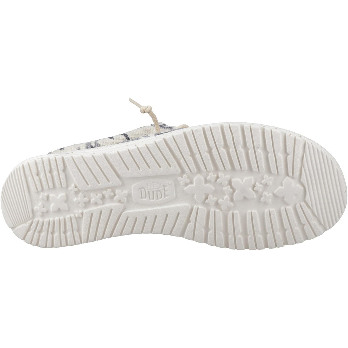 HEYDUDE Mens Wally Palm Jute Shoes Egret/Cloud Blue