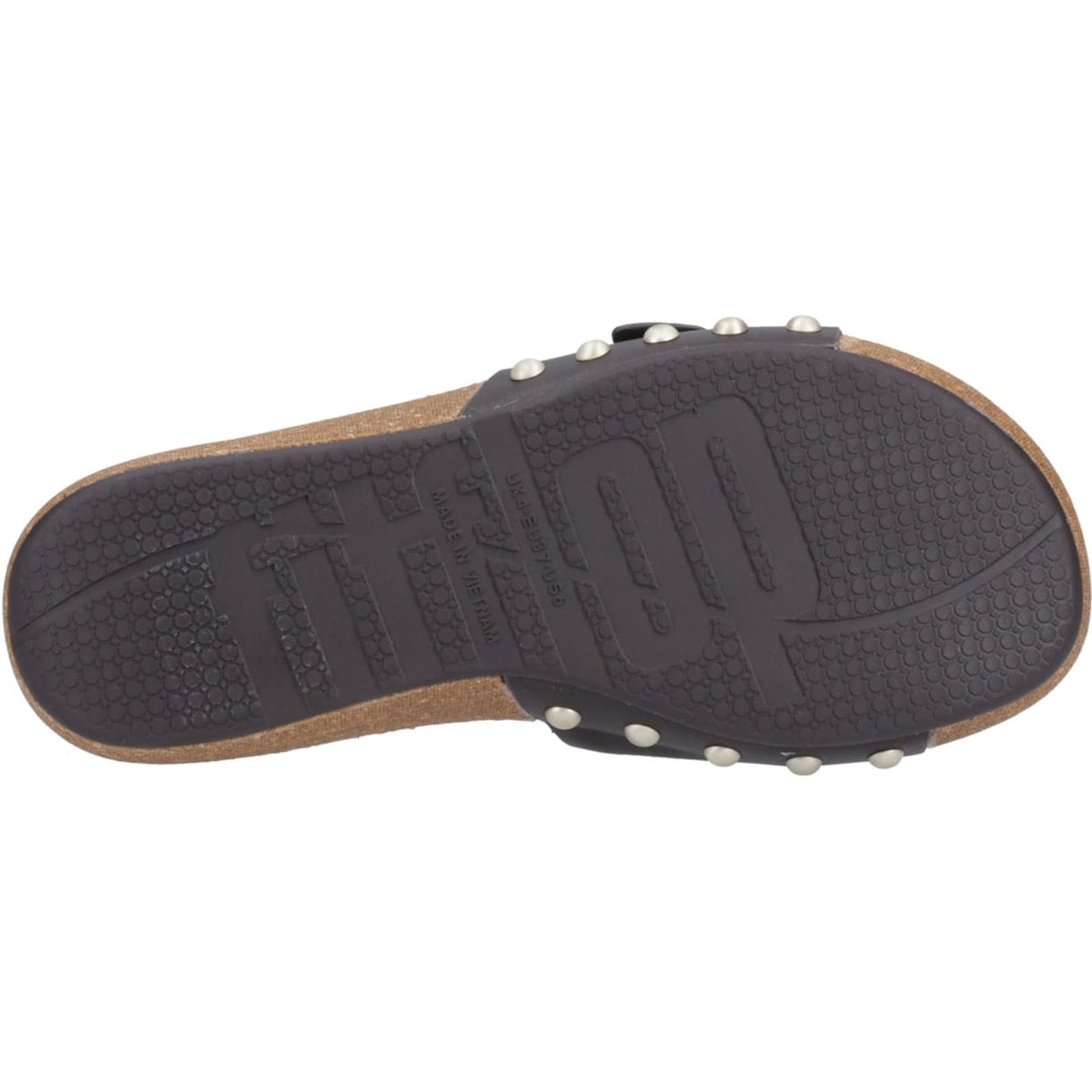 Fitflop Womens iQushion Adjustable Buckle Slides Chocolate Brown