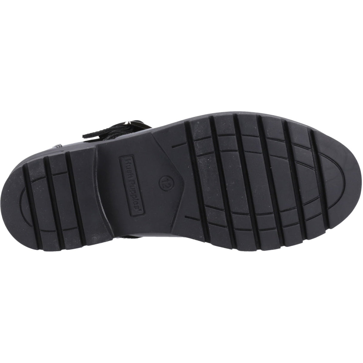 Hush Puppies Junior Girls Fiona Patent Junior Shoe Black