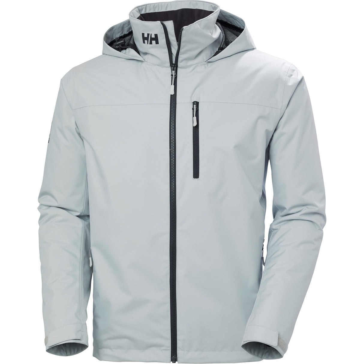 Helly Hansen Sport Mens Crew Hooded Midlayer Sailing Jacket 2.0 Grey Fog