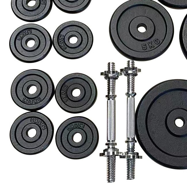 Rival Cast Iron Barbell Set - 80kg