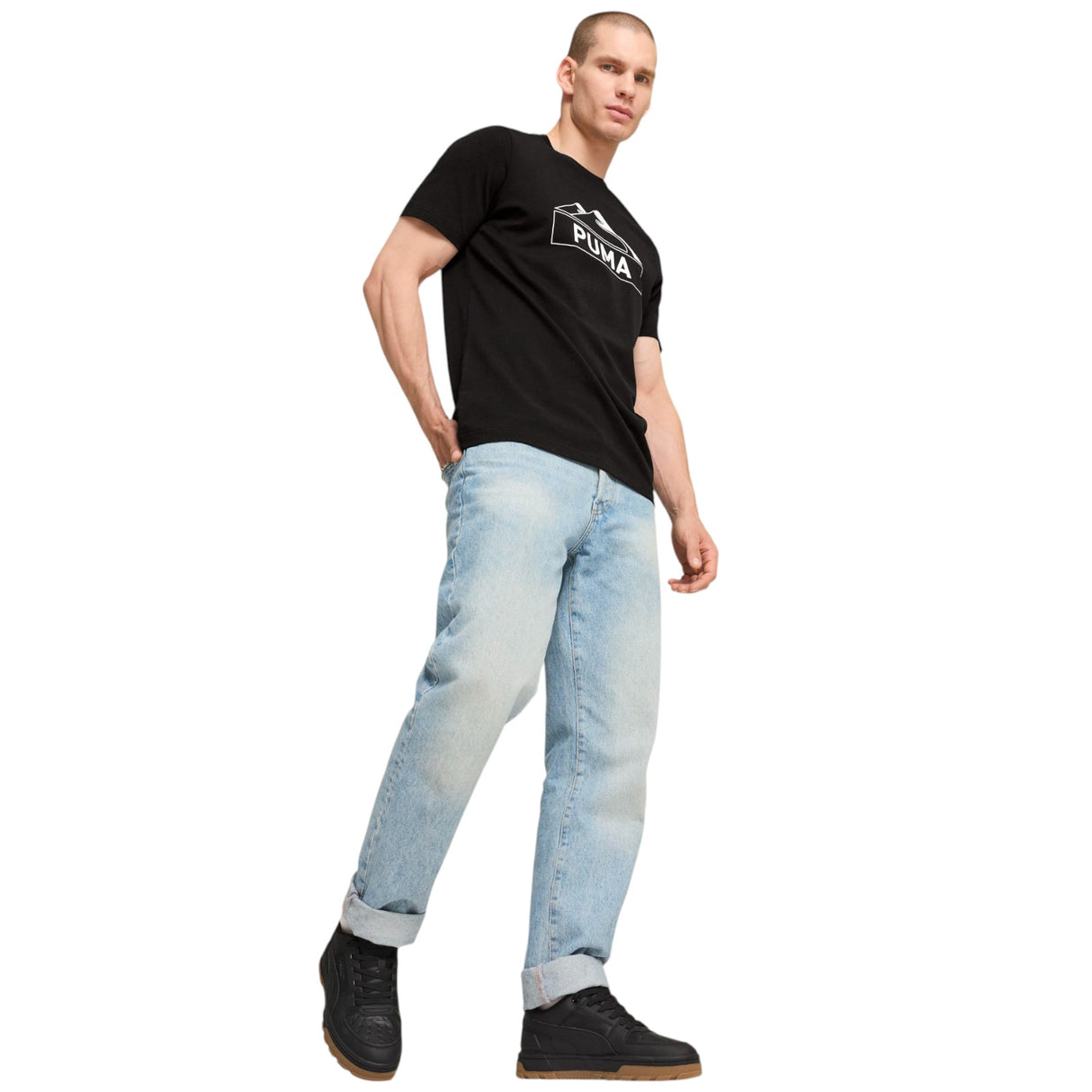 Puma Open Road Mountain Mens Short Sleeved Graphic T-Shirt