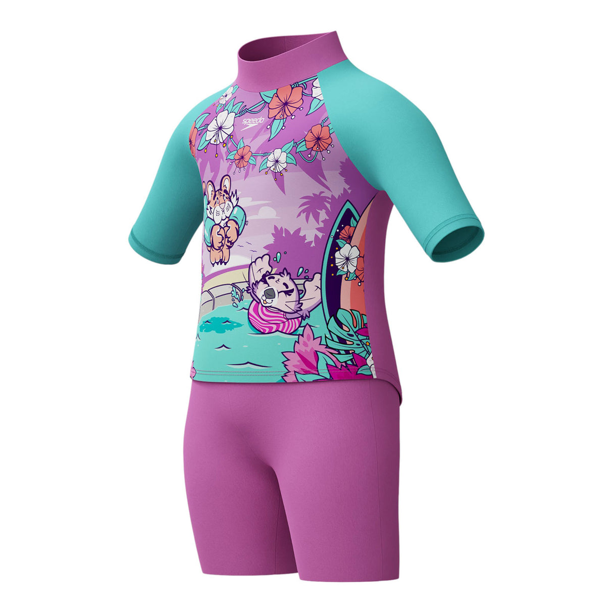 Speedo Learn to Swim Sun Protection Infant Girls Top & Short Set