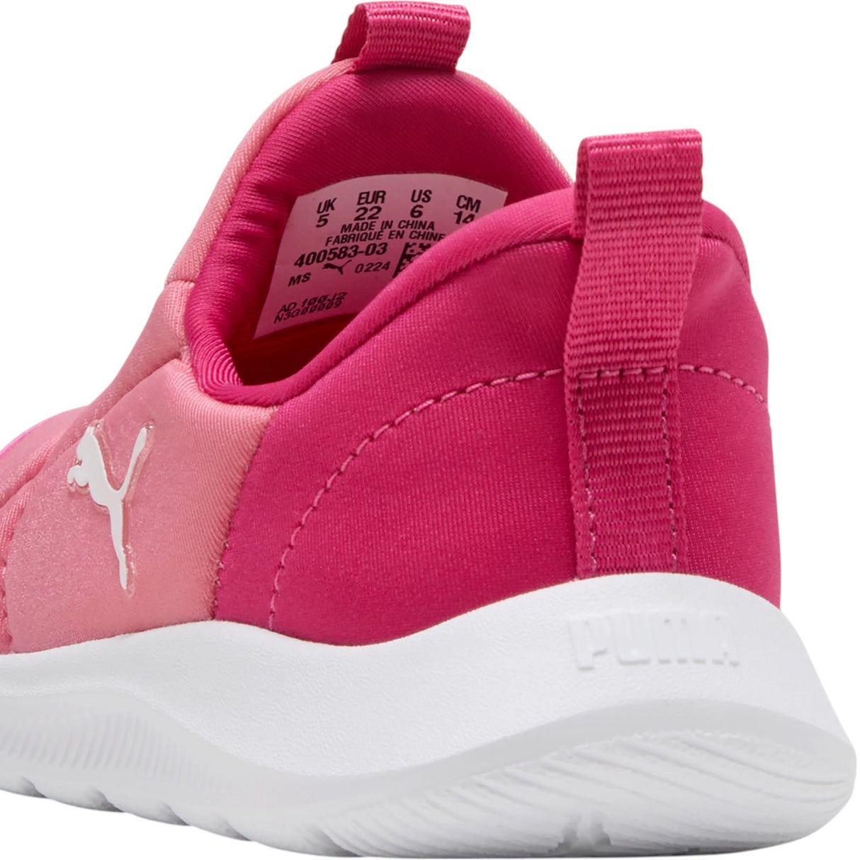 Puma Fun Racer 2 Sliptech Low-Cut Slip On Infant Shoes Pink Close-Up Side Back View