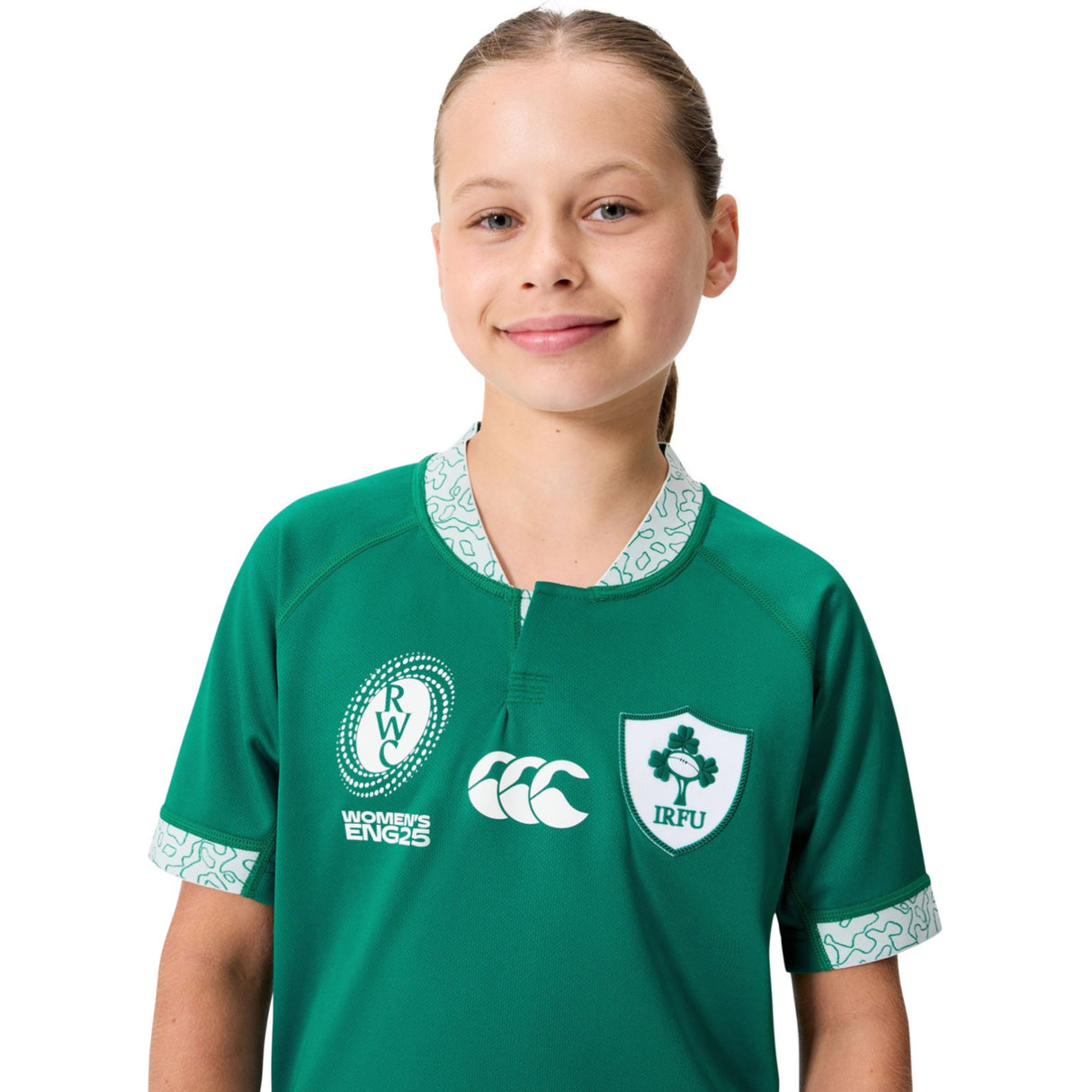 Canterbury IRFU Ireland Rugby WRWC 2025/26 Kids Home Pro Jersey
