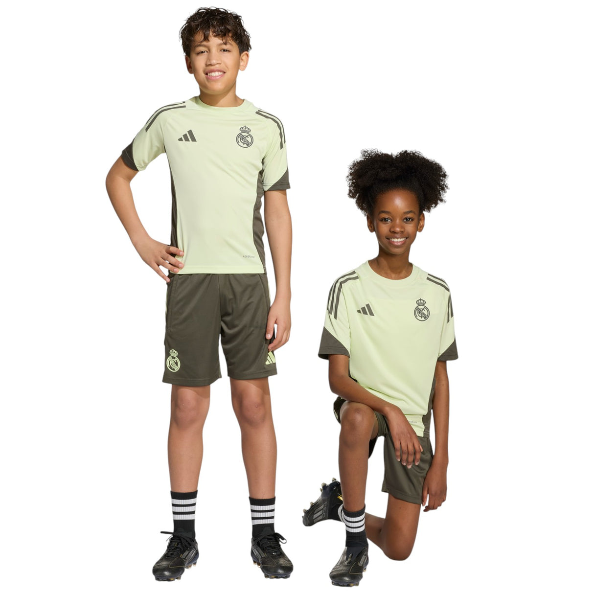 adidas Real Madrid Football 2025/26 Kids Training Short Models Front View