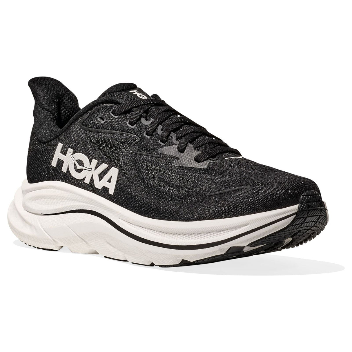HOKA Mens CLIFTON 10 Wide Black/White