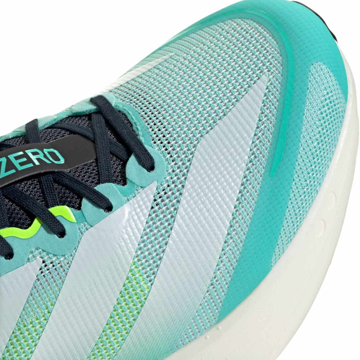 adidas Adizero Boston 13 Lightweight Mens Running Shoes Close-Up Top of Shoe View
