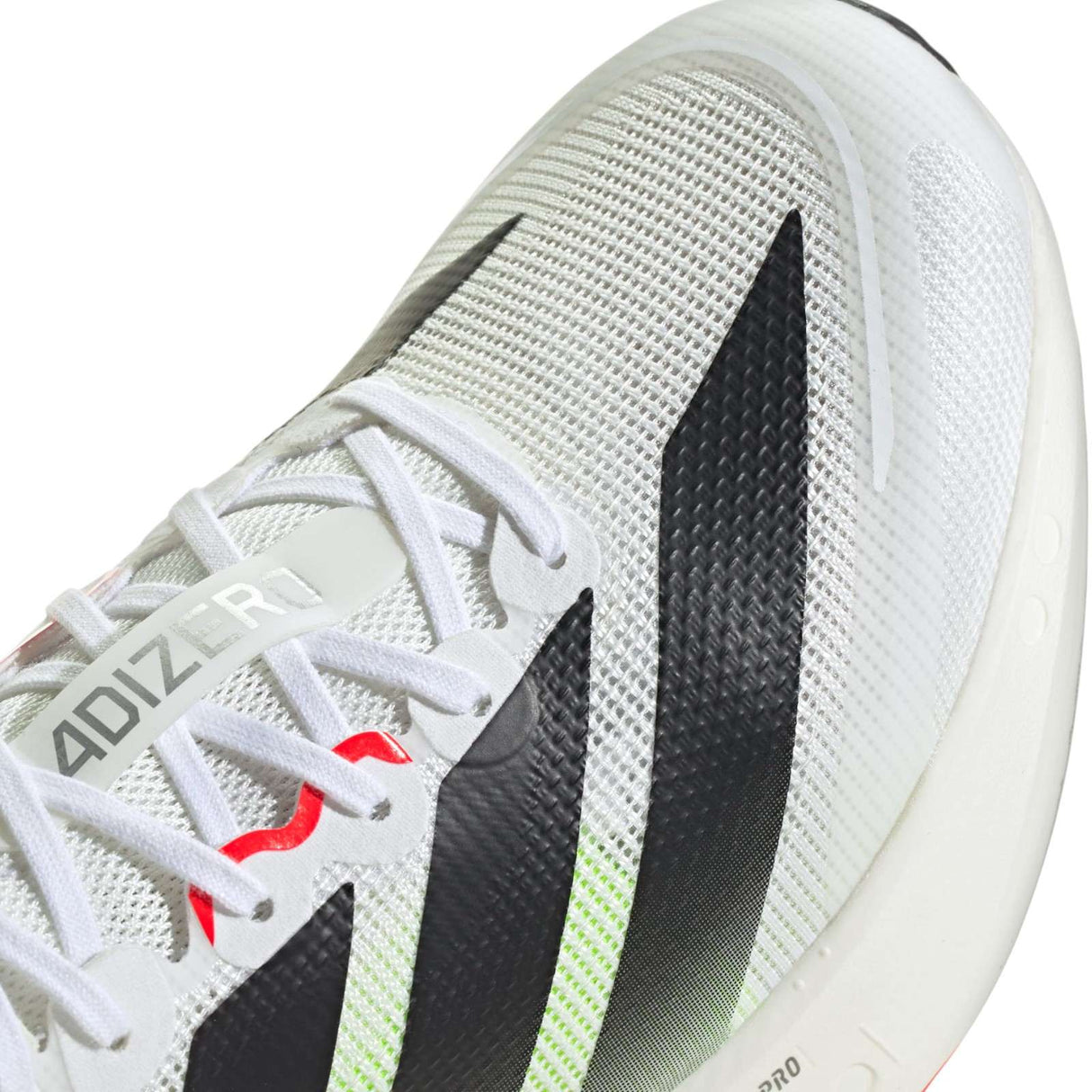 adidas Adizero Boston 13 Lightweight Mens Running Shoes Close-Up Top of Shoe View