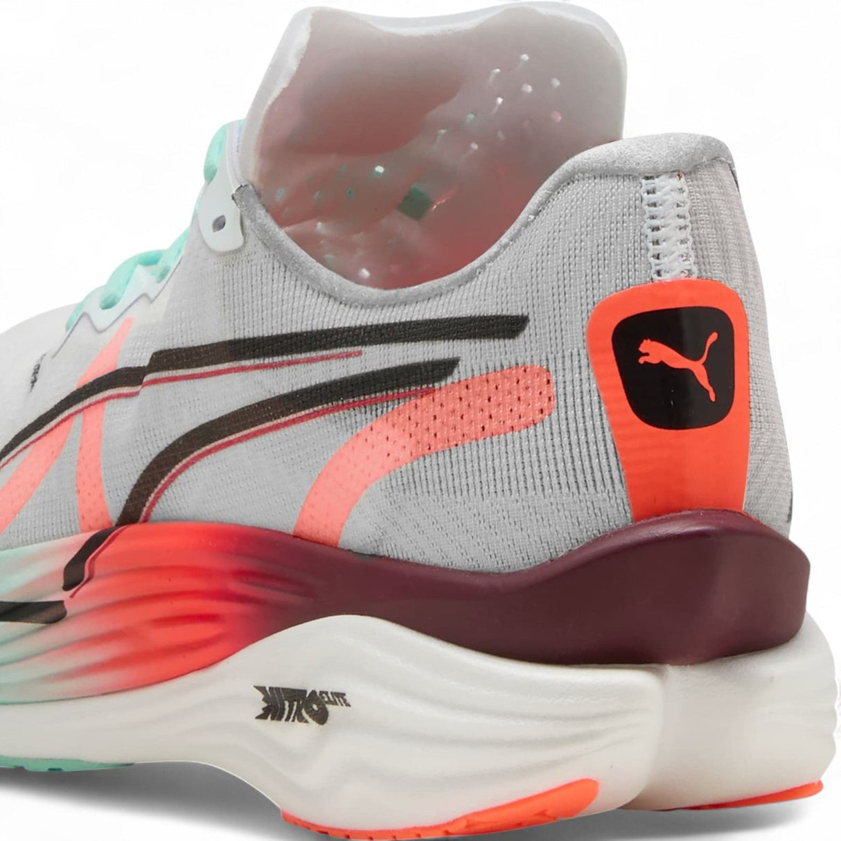 Puma x Hyrox Deviate NITRO Elite 3 Womens Running Shoes Close-Up Back View