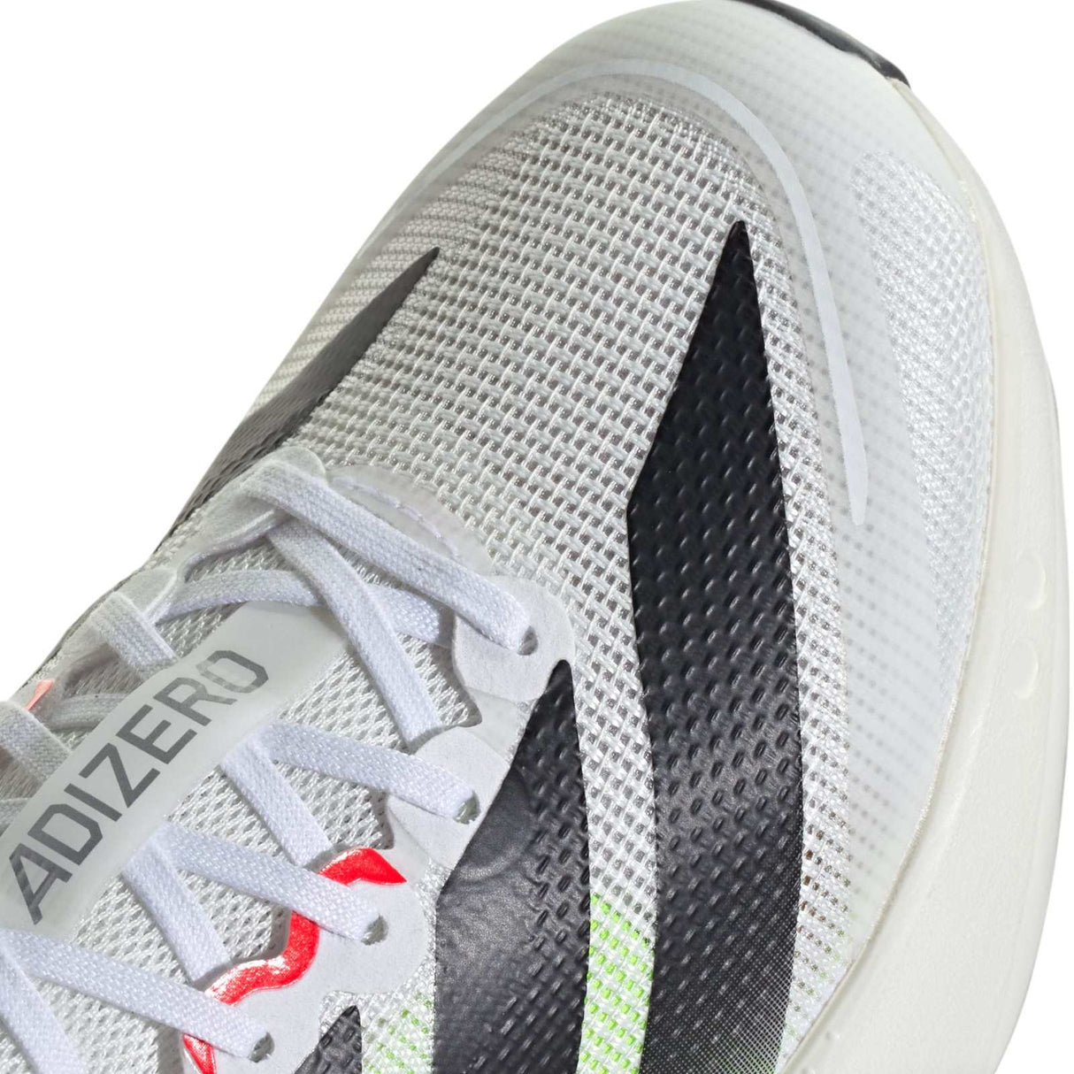 adidas Adizero Boston 13 Lightweight Mens Running Shoes Close-Up Top of Shoe View