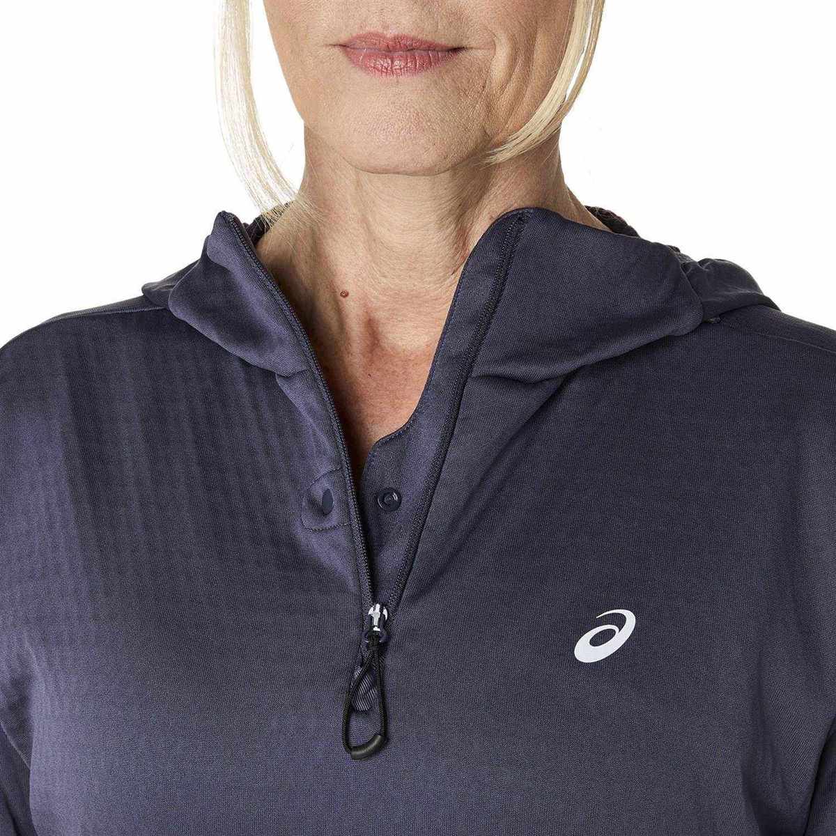 Asics Road Winter Womens LS Hoodie Navy