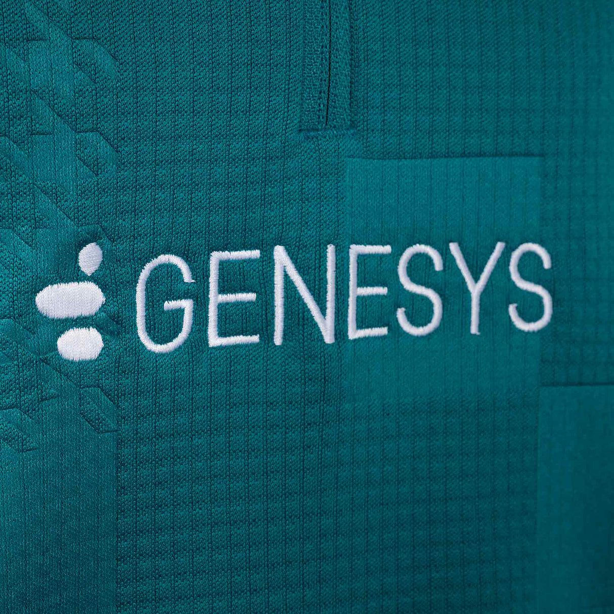 Macron Connacht Rugby 2025/26 Mens Half-Zip Training Top Close-Up Sponsor Logo View