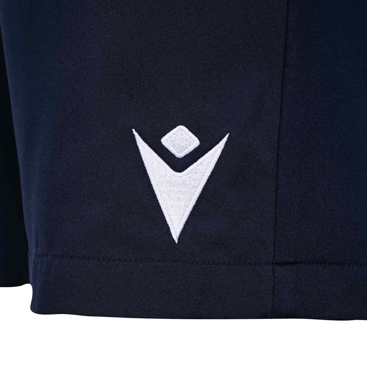 Macron Connacht Rugby 2025/26 Mens Bermuda Training Short Close-Up Macron Branding View