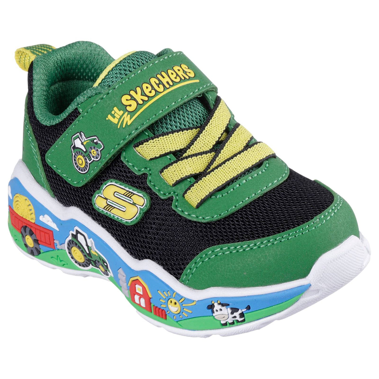 Skechers B JohnDeere PlyScn BrnSqud Grn