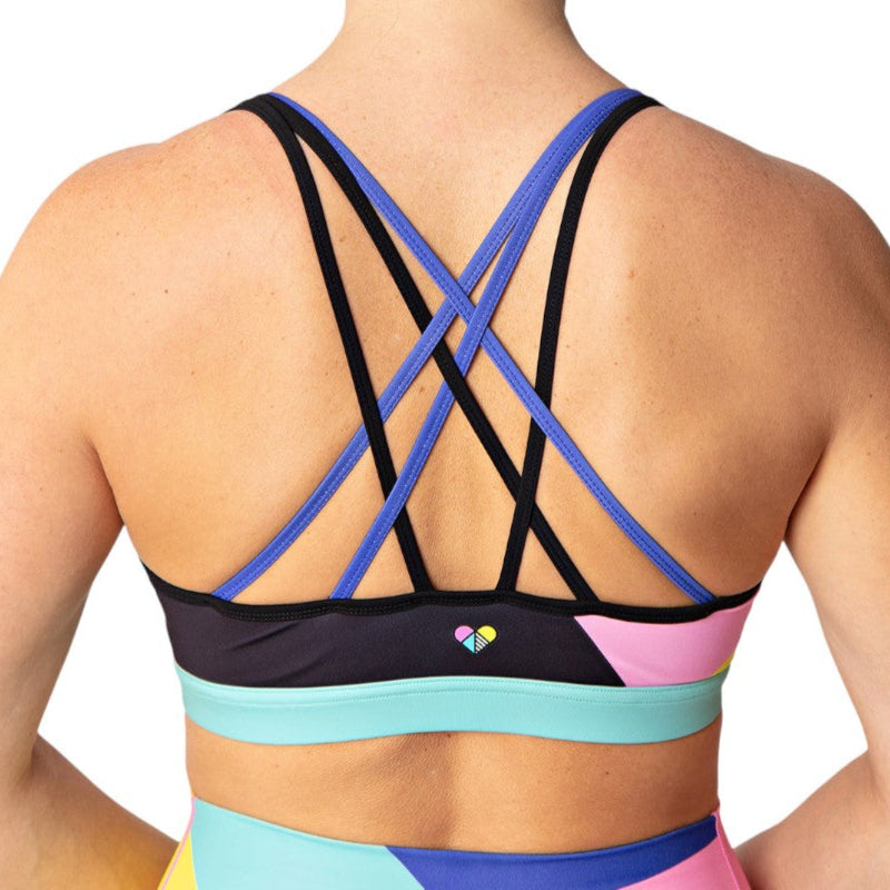 Peachylean Flex Graphic Print Womens Sports Bra