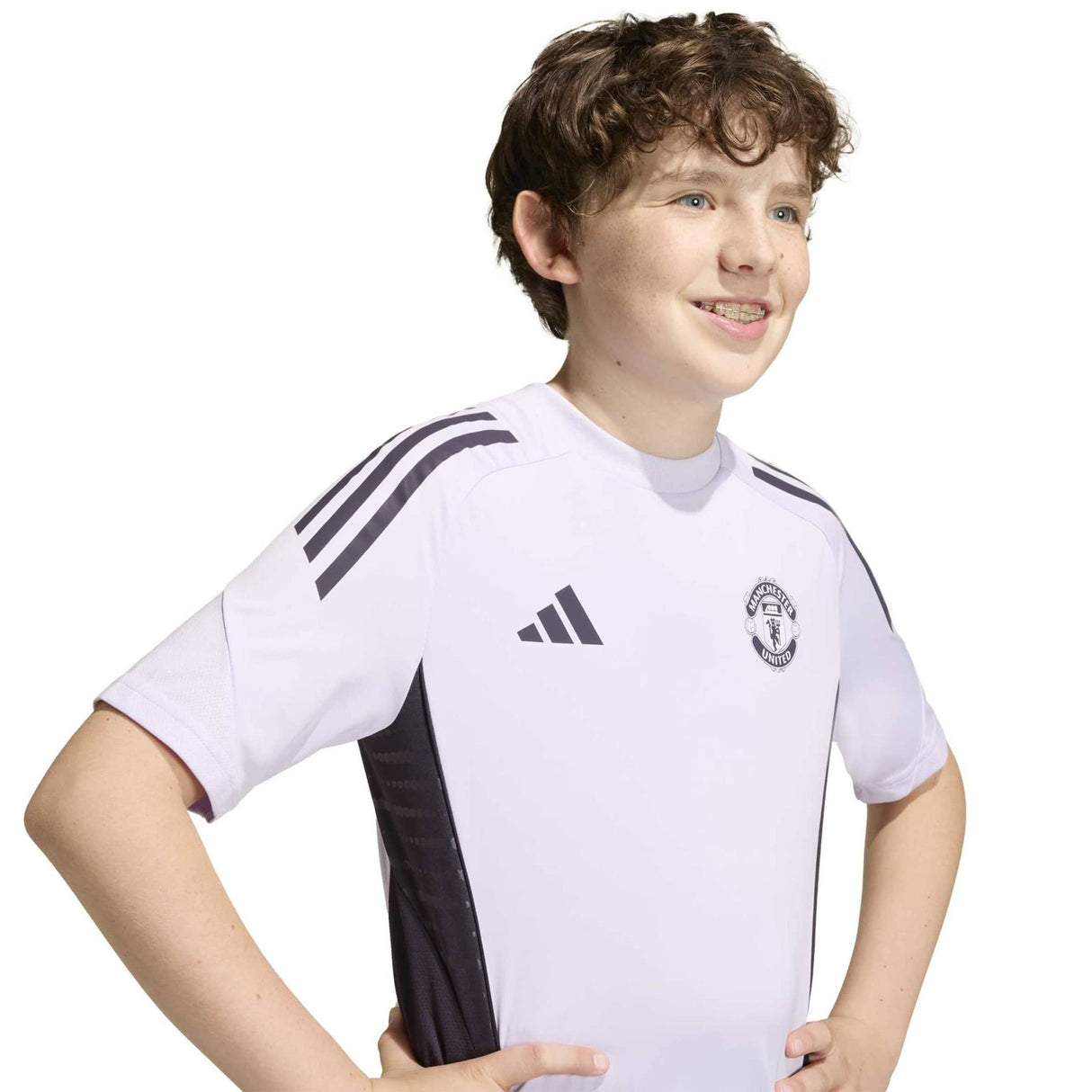 adidas MUFC 25 Kids Train RF Jersey Purp