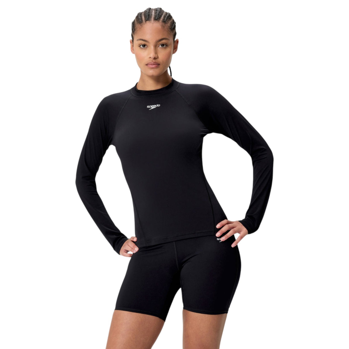 SPEEDO ENDURANCE LS RASH GUARD BLACK