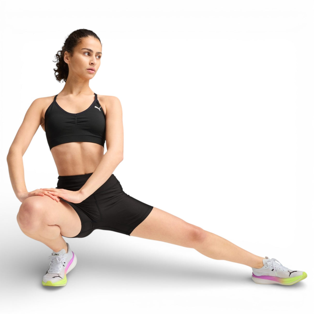 Puma W Run Velocity 5in Short Tight Blk