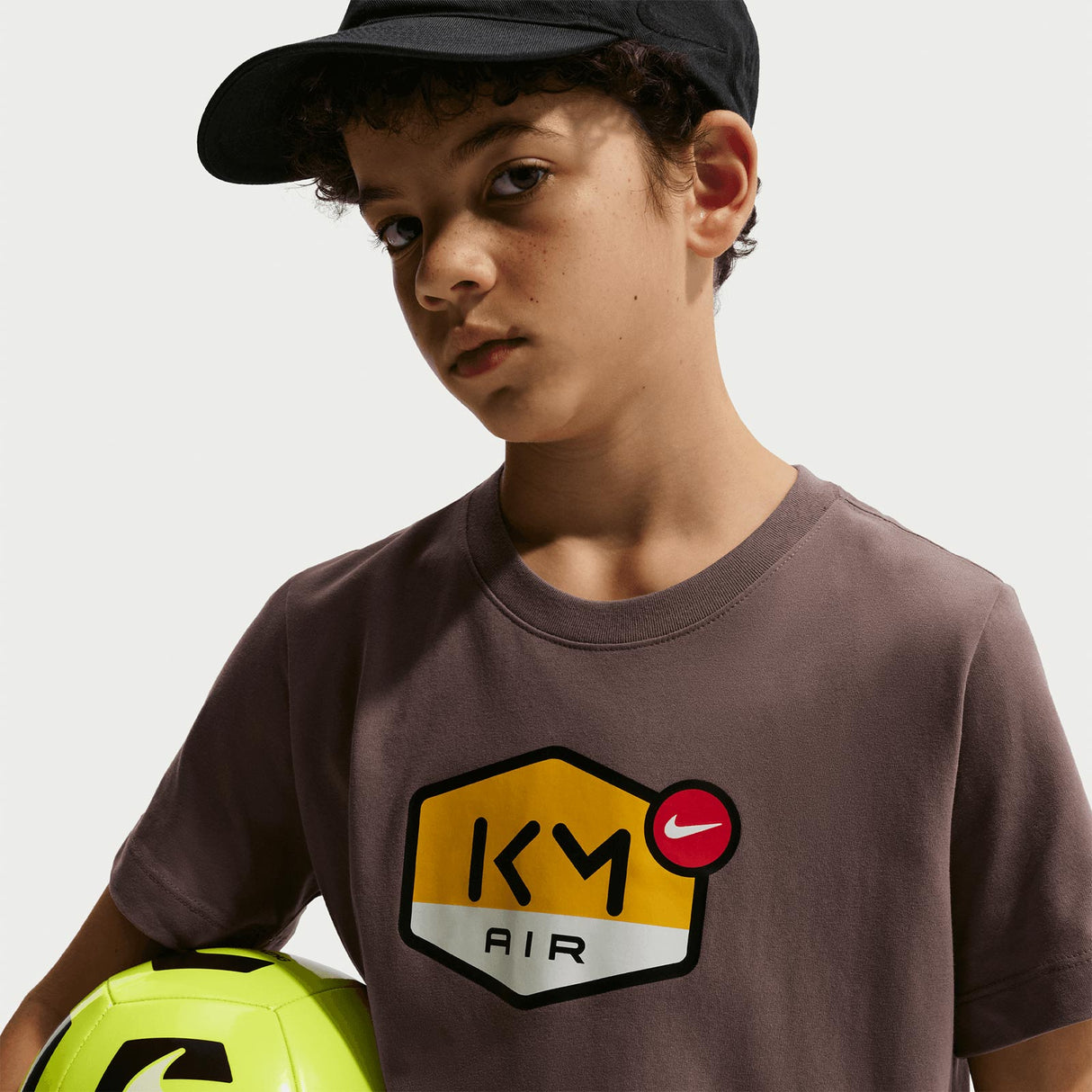 Nike KM Kids DF MBAPPE Tee Brown