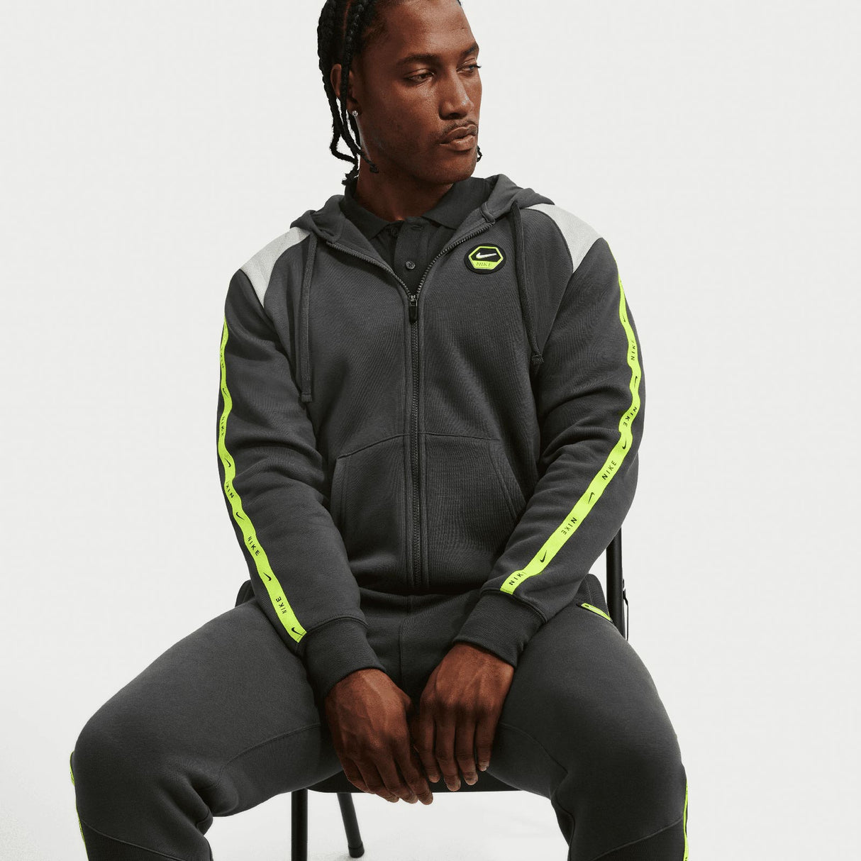 Nike M NSW CS HOODY FLC BB Grey