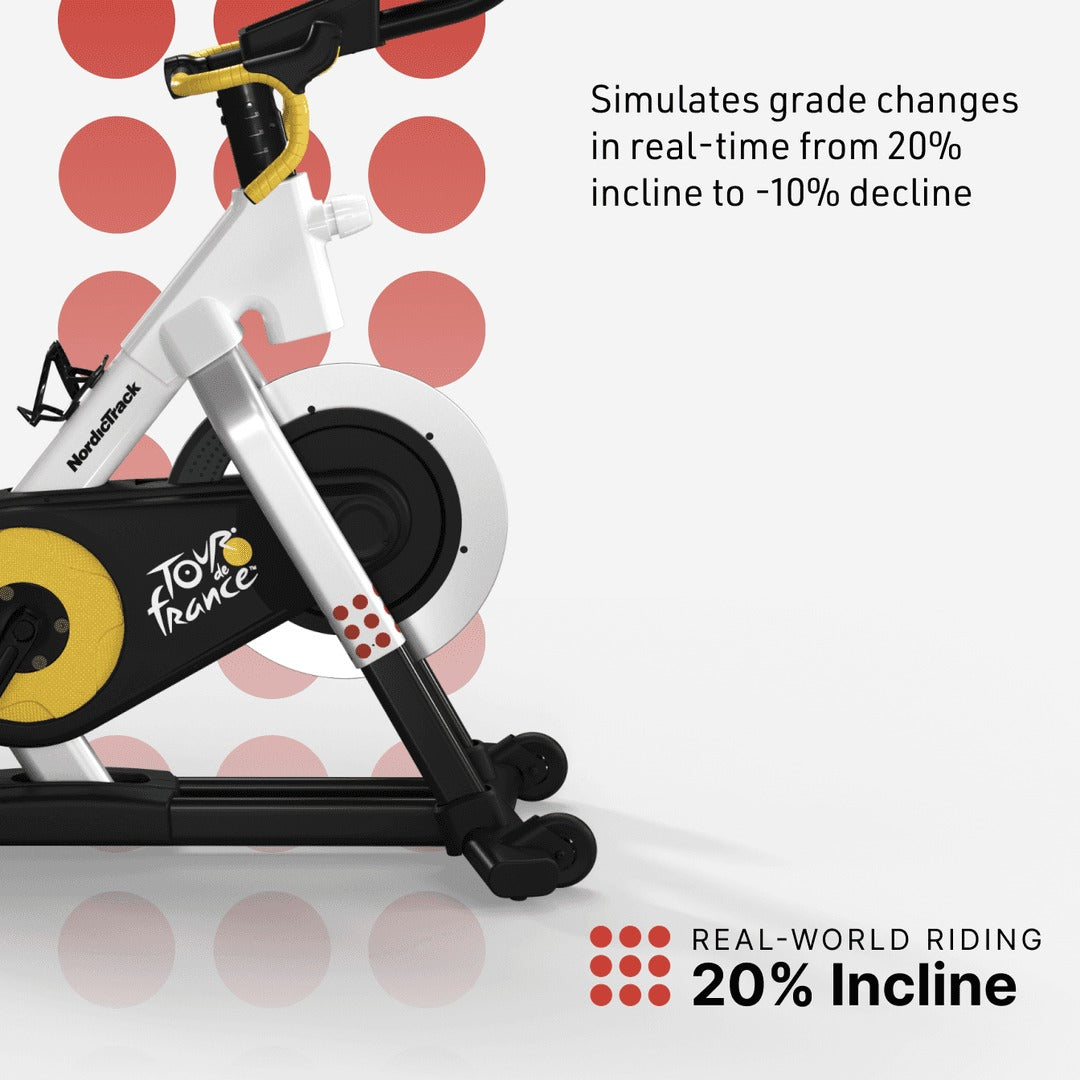 NordicTrack Tour de France Limited Edition Indoor Bike Side Incline/Decline Info Sheet