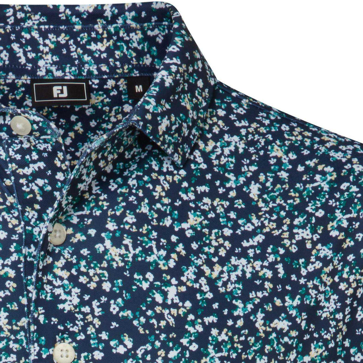 Footjoy Mens Floral Prnt Pique Nv