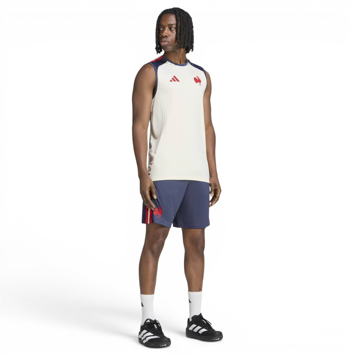 adidas Mens France Singlet White