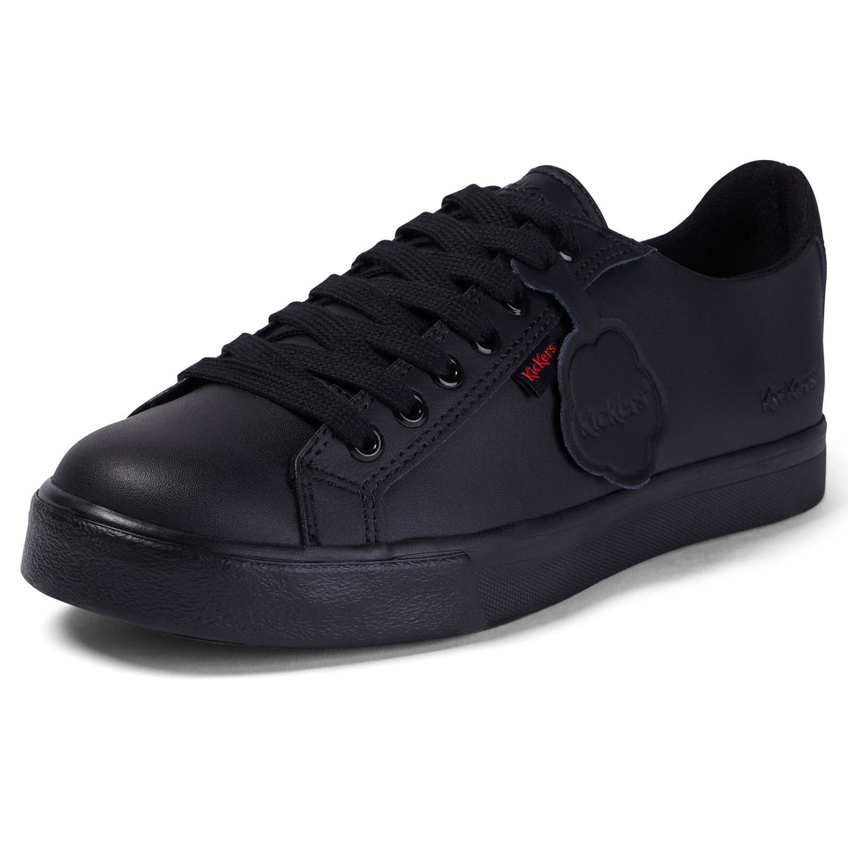 Kickers Tovni Lacer Leather Youth Black