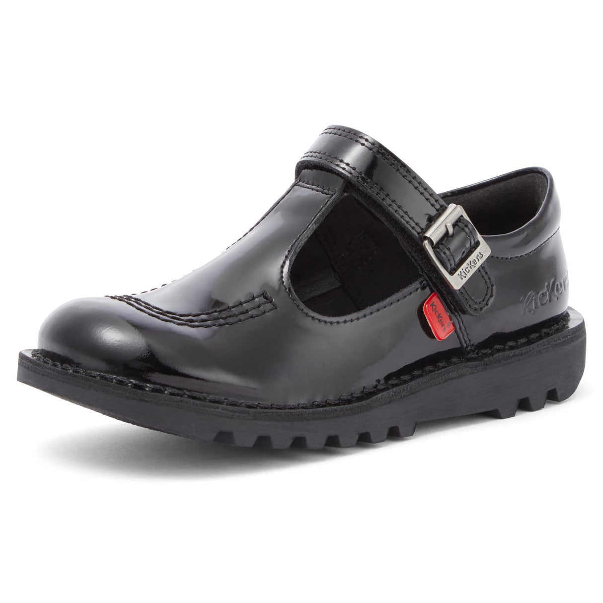 Kickers Kick T-Bar Patent Leather Junior Girls Shoes