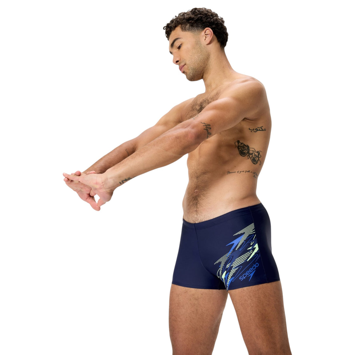Speedo Mens Medley Logo Aquashort Navy