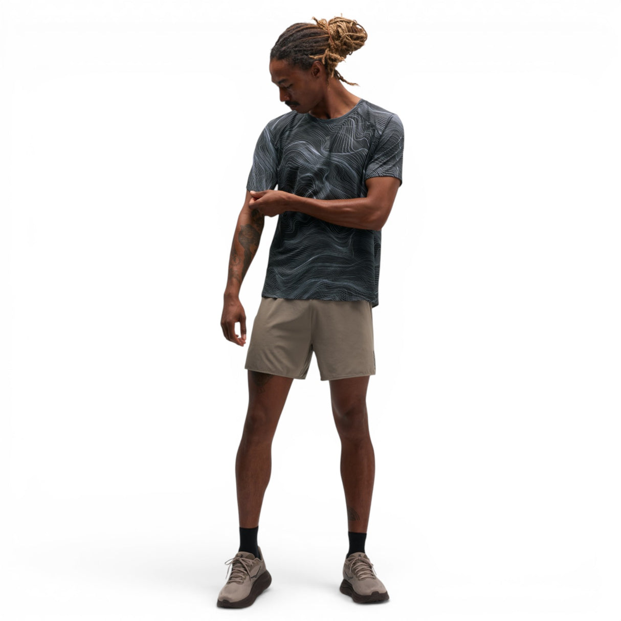 Hoka M Everyrun Short Sleeve CFL PRT Blk