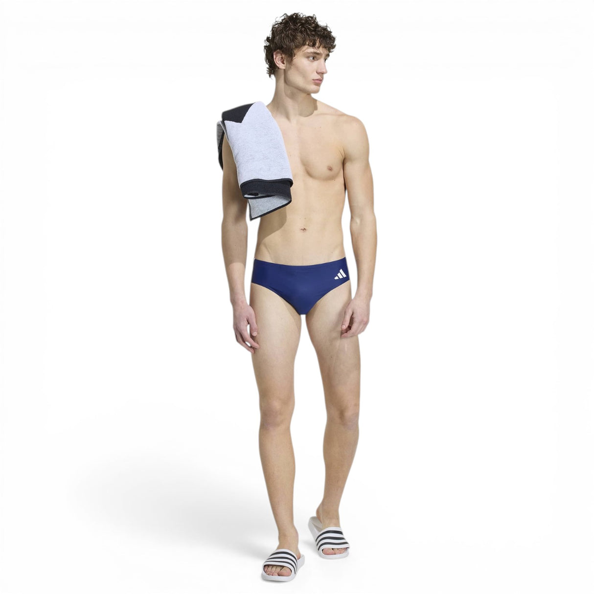 adidas Mens 3S Trunk Swimwear Navy