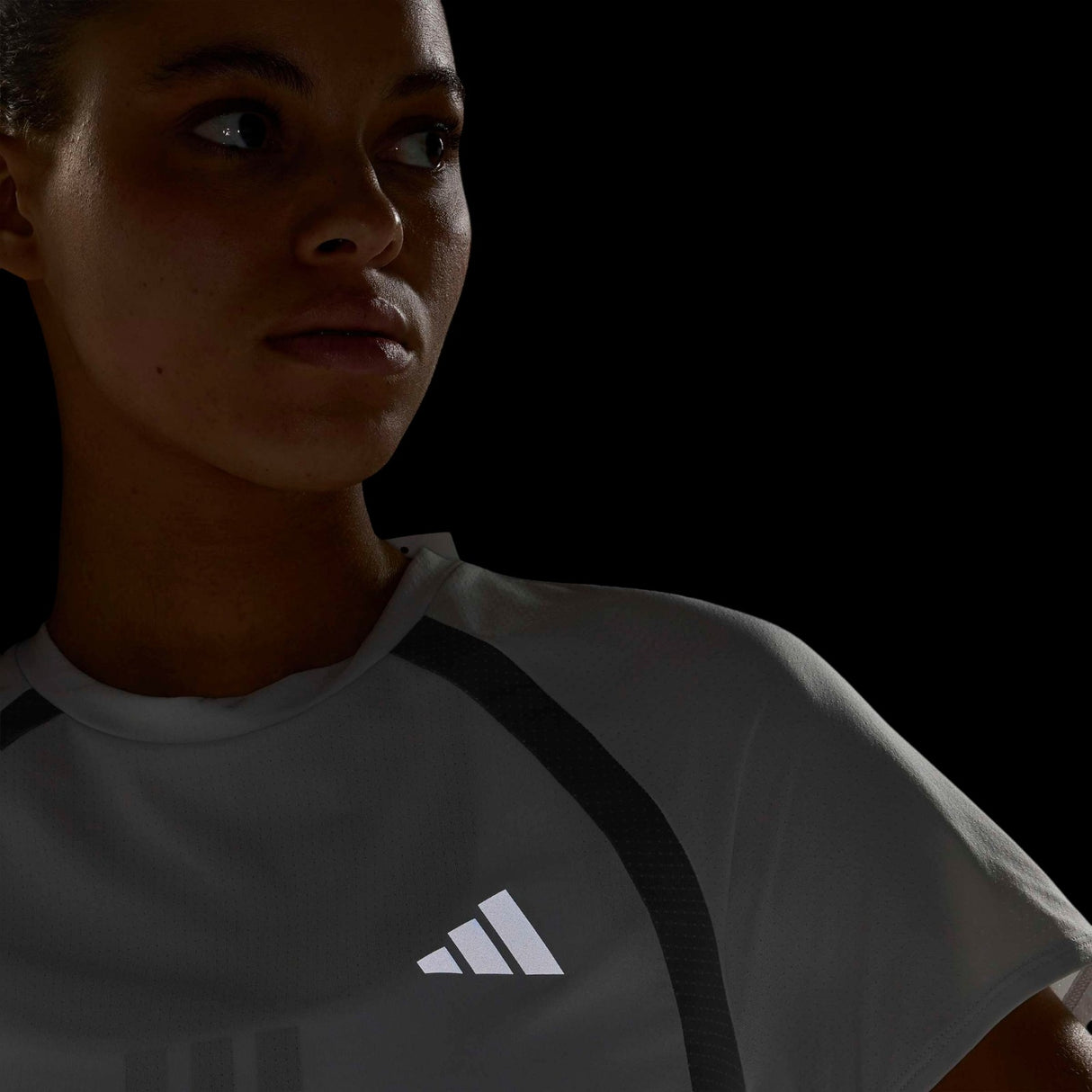 adidas Womens ADIZERO A Tee Grey