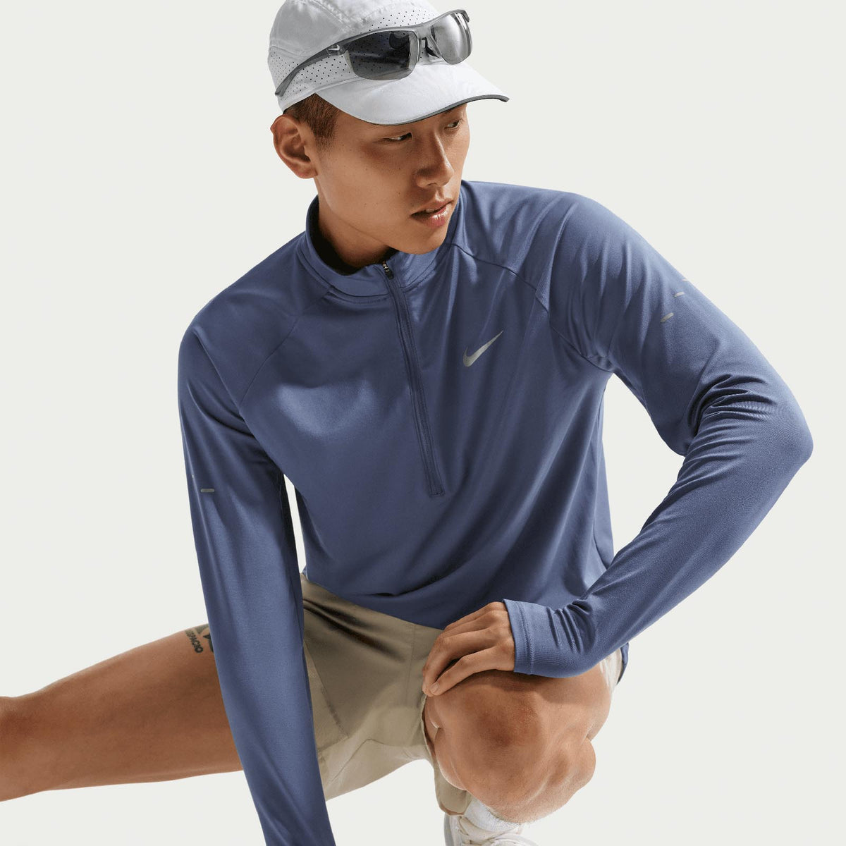 Nike Mens DF Stride HZ Midlayer Blue