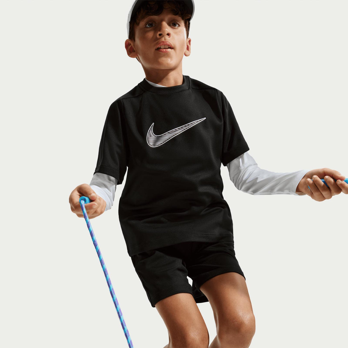 Nike Boys DF Multi SS Top Black