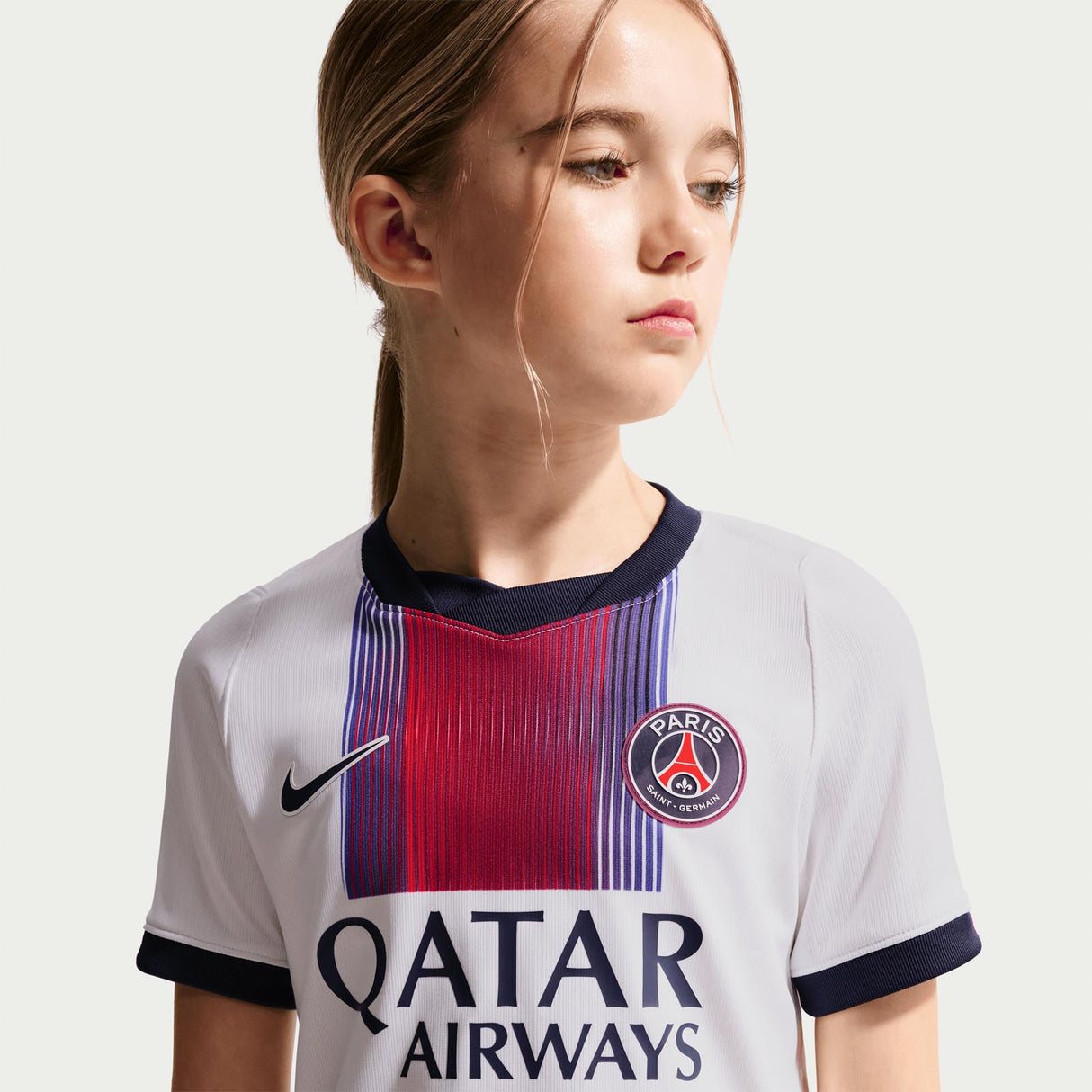 Nike PSG 26 Kids Away Jersey White