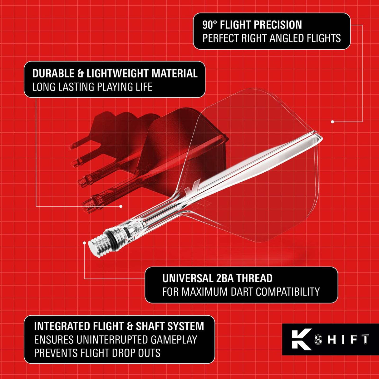Target KShift NO.2 Intermediate Dart Flight and Shaft System