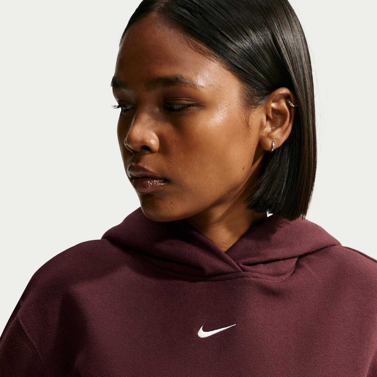 NIKE WMS STDO FLC MW STD PO HDY Maroon