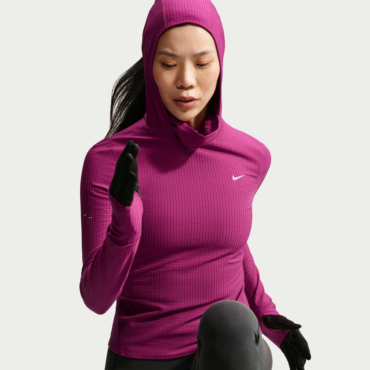 NIKE WMS TF SWIFT HOODED LS TOP Pink
