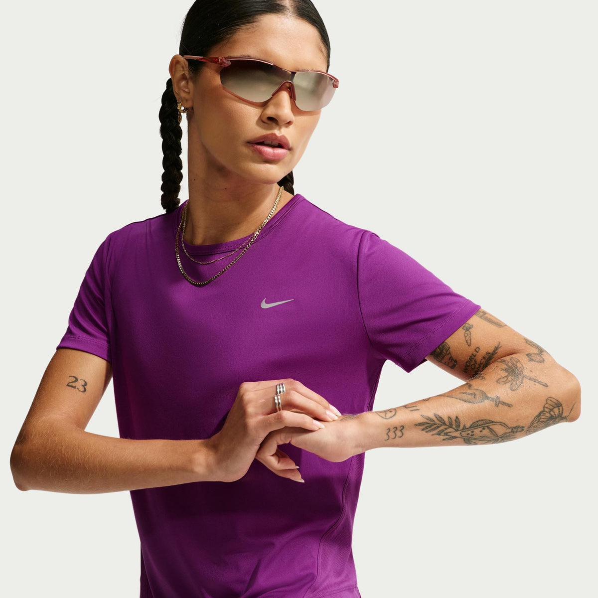 NIKE WMS TEMPO DF SS TOP Pink